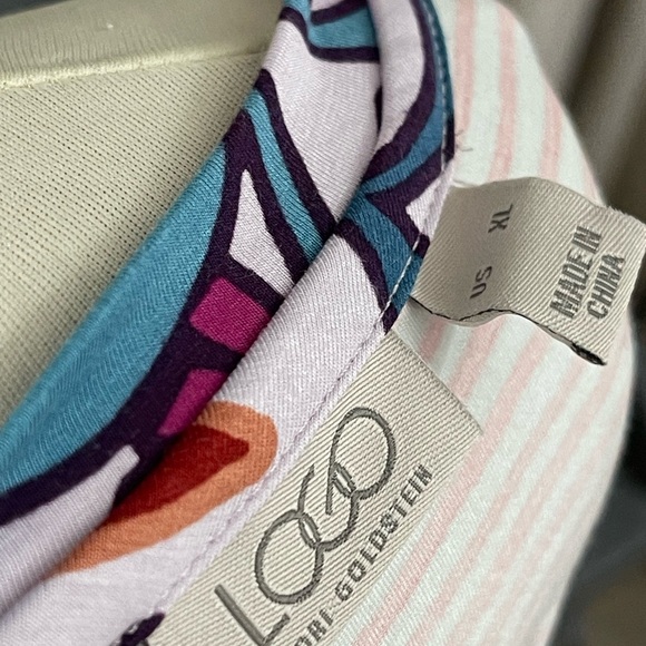 LOGO by Lori Goldstein Pink and Purple Floral Top - Picture 6 of 7